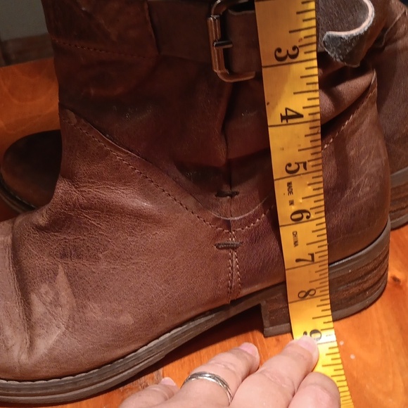 Clarks Brown Heeled Boots with Decorative Buckle Size 7.5 - Picture 4 of 13
